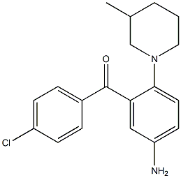 5-Amino-4'-chloro-2-(3-methyl-1-piperidinyl)benzophenone Struktur