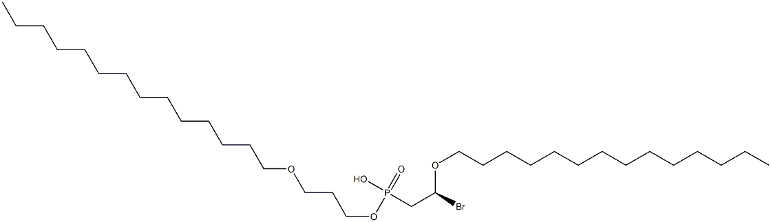 (+)-(2-Bromoethyl)phosphonic acid hydrogen (S)-2,3-bis(tetradecyloxy)propyl ester Struktur