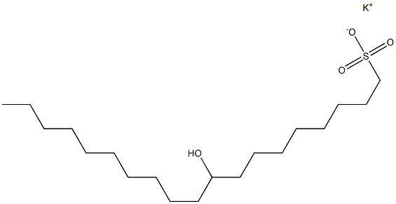 9-Hydroxynonadecane-1-sulfonic acid potassium salt Struktur