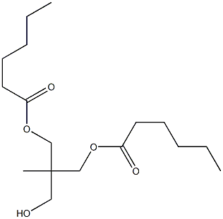 Dihexanoic acid 2-(hydroxymethyl)-2-methyl-1,3-propanediyl ester Struktur