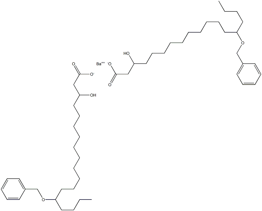 Bis(14-benzyloxy-3-hydroxystearic acid)barium salt Struktur