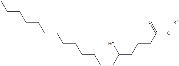 5-Hydroxystearic acid potassium salt Struktur