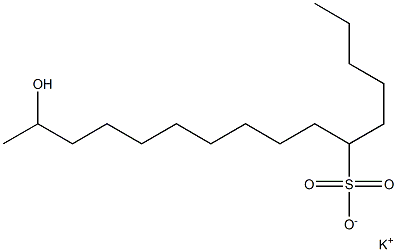 15-Hydroxyhexadecane-6-sulfonic acid potassium salt Struktur