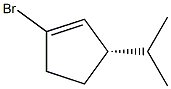 [S,(+)]-1-Bromo-3-isopropyl-1-cyclopentene Struktur