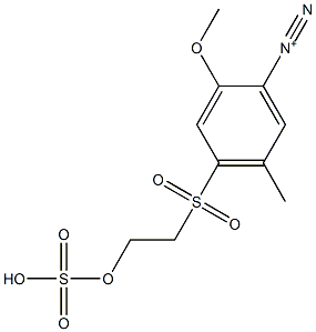 4-[2-(Hydroxysulfonyloxy)ethylsulfonyl]-2-methoxy-5-methylbenzenediazonium Struktur