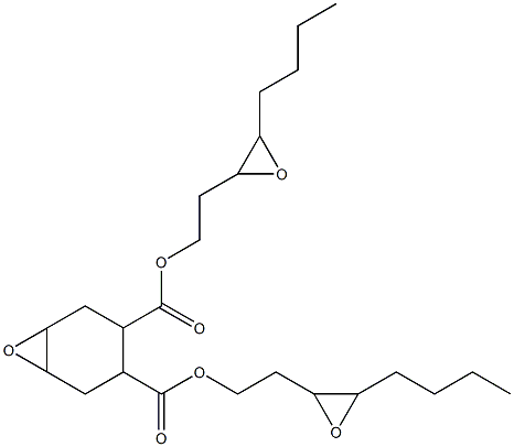 7-Oxabicyclo[4.1.0]heptane-3,4-dicarboxylic acid bis(3,4-epoxyoctan-1-yl) ester Struktur