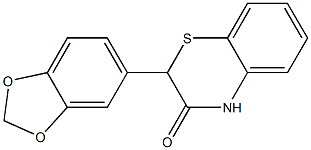 2-(3,4-Methylenedioxyphenyl)-2H-1,4-benzothiazin-3(4H)-one Struktur