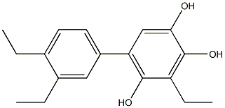 3-Ethyl-5-(3,4-diethylphenyl)benzene-1,2,4-triol Struktur