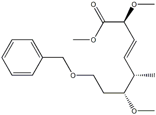 (2S,5S,6R,3E)-8-(Benzyloxy)-2,6-dimethoxy-5-methyl-3-octenoic acid methyl ester Struktur