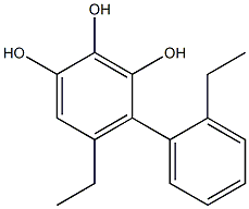 5-Ethyl-4-(2-ethylphenyl)benzene-1,2,3-triol Struktur