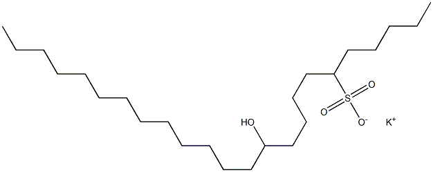 11-Hydroxytetracosane-6-sulfonic acid potassium salt Struktur