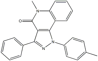 1-(4-Methylphenyl)-3-phenyl-5-methyl-1H-pyrazolo[4,3-c]quinolin-4(5H)-one Struktur