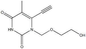 1-(2-Hydroxyethoxymethyl)-6-ethynylthymine Struktur