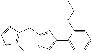 4-(2-Ethoxyphenyl)-2-(5-methyl-1H-imidazol-4-ylmethyl)thiazole Struktur