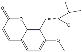 8-[[(R)-3,3-Dimethyloxiranyl]methyl]-7-methoxy-2H-1-benzopyran-2-one Struktur