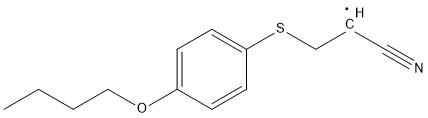 2-[(4-Butoxyphenyl)thio]-1-cyanoethyl radical Struktur