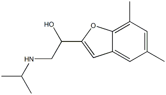 2-Isopropylamino-1-(5,7-dimethylbenzofuran-2-yl)ethanol Struktur