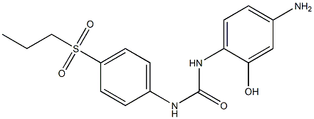 5-Amino-2-[N'-(4-propylsulfonylphenyl)ureido]phenol Struktur