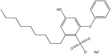 5-Hydroxy-3-nonyl[oxybisbenzene]-2-sulfonic acid sodium salt Struktur