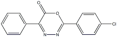 2-(4-Chlorophenyl)-5-phenyl-6H-1,3,4-oxadiazin-6-one Struktur