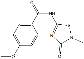 N-[(2,3-Dihydro-2-methyl-3-oxo-1,2,4-thiadiazol)-5-yl]-4-methoxybenzamide Struktur