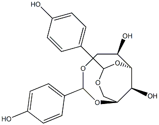 1-O,5-O:3-O,6-O-Bis(4-hydroxybenzylidene)-L-glucitol Struktur