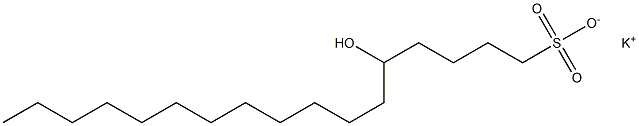 5-Hydroxyheptadecane-1-sulfonic acid potassium salt Struktur