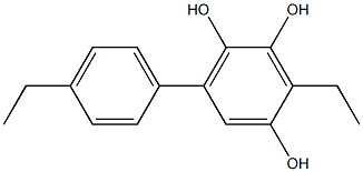 3-Ethyl-6-(4-ethylphenyl)benzene-1,2,4-triol Struktur