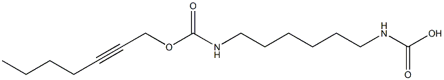 N,N'-(Hexane-1,6-diyl)bis(carbamic acid 3-butyl-2-propynyl) ester Struktur