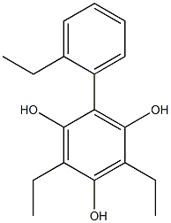 4,6-Diethyl-2-(2-ethylphenyl)benzene-1,3,5-triol Struktur