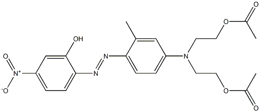 2-[4-Bis(2-acetoxyethyl)amino-2-methylphenylazo]-5-nitrophenol Struktur