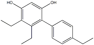 5,6-Diethyl-4-(4-ethylphenyl)benzene-1,3-diol Struktur