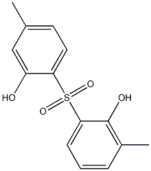 2,2'-Dihydroxy-3,4'-dimethyl[sulfonylbisbenzene] Struktur