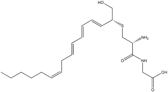 N-[S-[(1R,2E,4E,6E,9Z)-1-(Hydroxymethyl)-2,4,6,9-pentadecatetren-1-yl]-L-cysteinyl]glycine Struktur