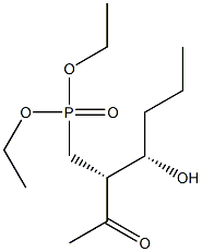 [(2R,3S)-2-Acetyl-3-hydroxyhexyl]phosphonic acid diethyl ester Struktur