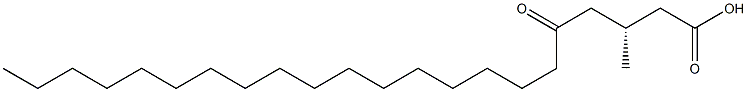 [R,(-)]-3-Methyl-5-oxodocosanoic acid Struktur