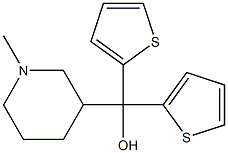 (1-Methylpiperidin-3-yl)di(2-thienyl)methanol Struktur