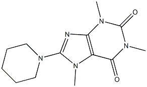 3,7-Dihydro-8-(1-piperidinyl)-1,3,7-trimethyl-1H-purine-2,6-dione Struktur