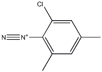 2-Chloro-4,6-dimethylbenzenediazonium Struktur