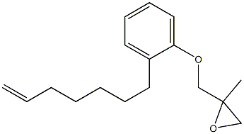 2-(6-Heptenyl)phenyl 2-methylglycidyl ether Struktur