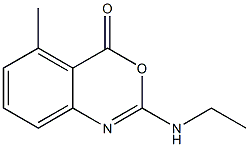 2-Ethylamino-5-methyl-4H-3,1-benzoxazin-4-one Struktur