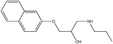 1-(Propylamino)-3-(2-naphtyloxy)-2-propanol Struktur