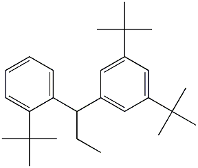 1-(3,5-Di-tert-butylphenyl)-1-(2-tert-butylphenyl)propane Struktur