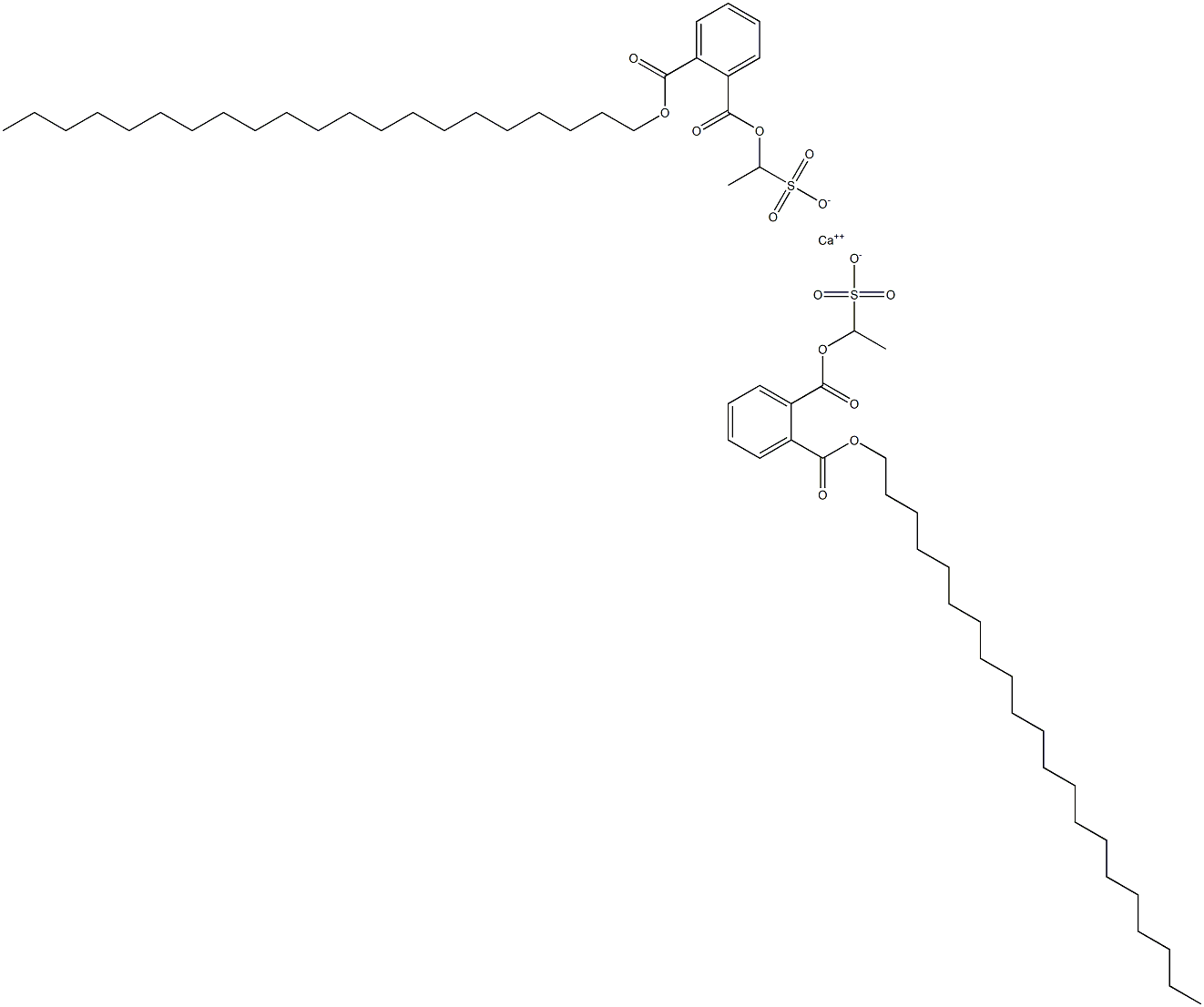 Bis[1-[(2-henicosyloxycarbonylphenyl)carbonyloxy]ethanesulfonic acid]calcium salt Struktur