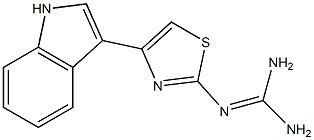 2-[4-(1H-Indole-3-yl)-2-thiazolyl]guanidine Struktur