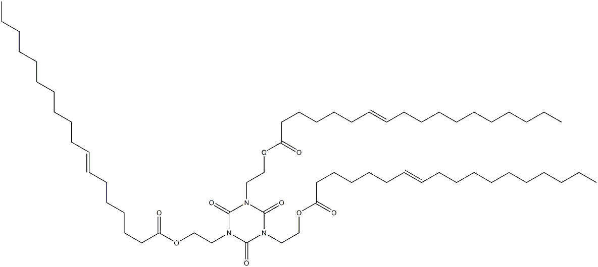 1,3,5-Tris[2-(7-octadecenoyloxy)ethyl]hexahydro-1,3,5-triazine-2,4,6-trione Struktur