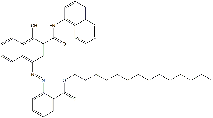 1-Hydroxy-4-[2-(tetradecyloxycarbonyl)phenylazo]-N-(1-naphtyl)-2-naphthamide Struktur