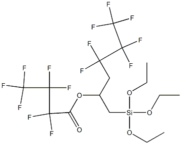 Heptafluorobutanoic acid [1-[[triethoxysilyl]methyl]-3,3,4,4,5,5,5-heptafluoropentyl] ester Struktur