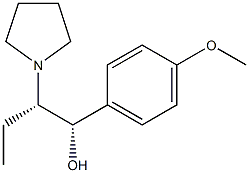 (1S,2S)-1-(p-Methoxyphenyl)-2-(1-pyrrolidinyl)-1-butanol Struktur