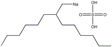 Sulfuric acid 2-hexyloctyl=sodium salt Struktur